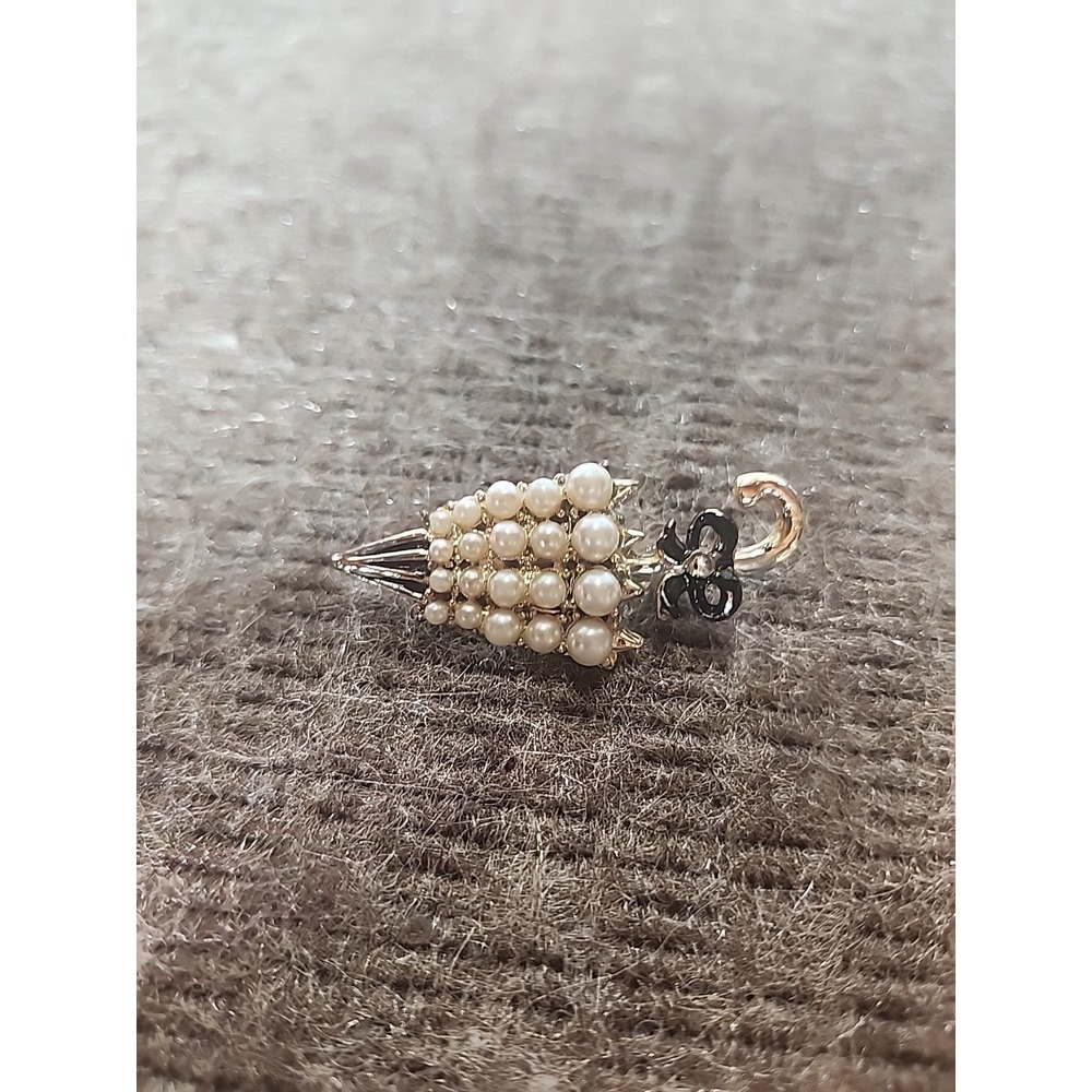 vintage umbrella brooch pin With Faux Pearl - Picture 6 of 7